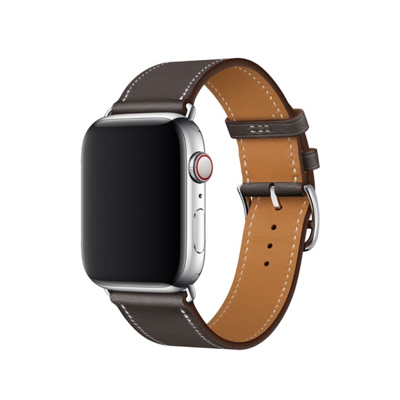 Leather Apple Watch Strap - Storm Grey - Picture 1 of 2